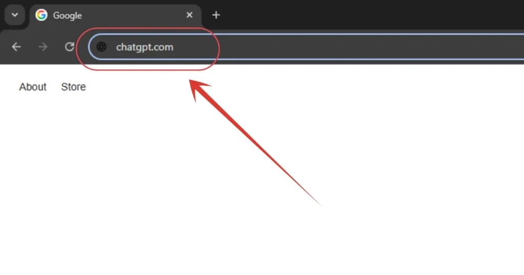 First, head to chatgpt.com.