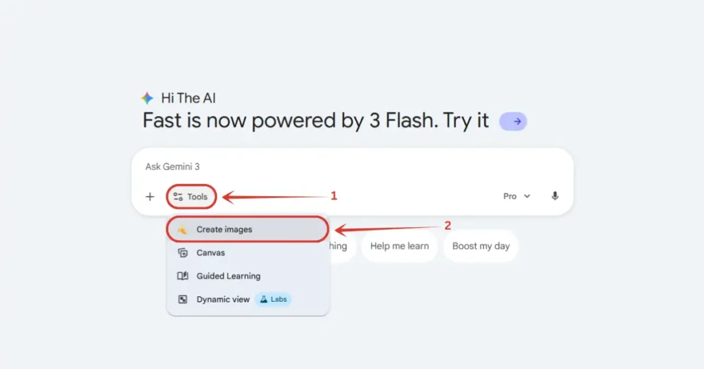 After that, click on Tools, and select Create images from the dropdown list