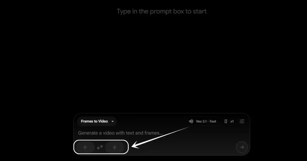 11. As you can see, after selecting "Frames to Video" option, we are enabled with two input boxes. In the left box we will inset our generated image.
