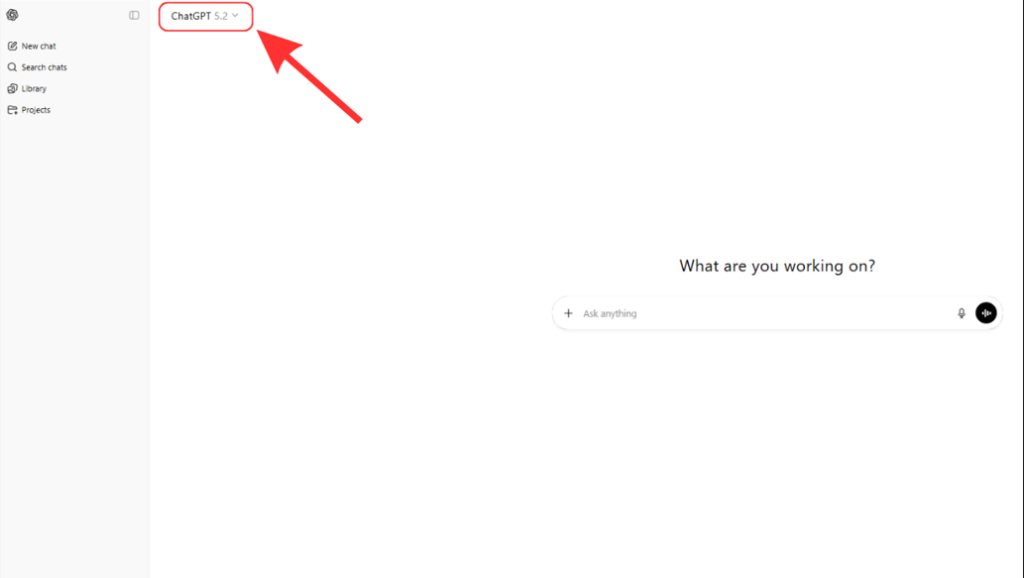 If you don't know, ChatGPT 5.2 has been officially launched, we need the same model to create ultra realistic and 4k images here. As you can see, I have already selected 5.2 here, make sure you too have selected it.