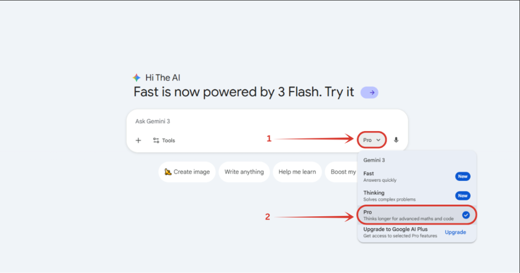 Click on the 1st position as shown in the image down there, and select "Pro" mode if it's set to any other engine.